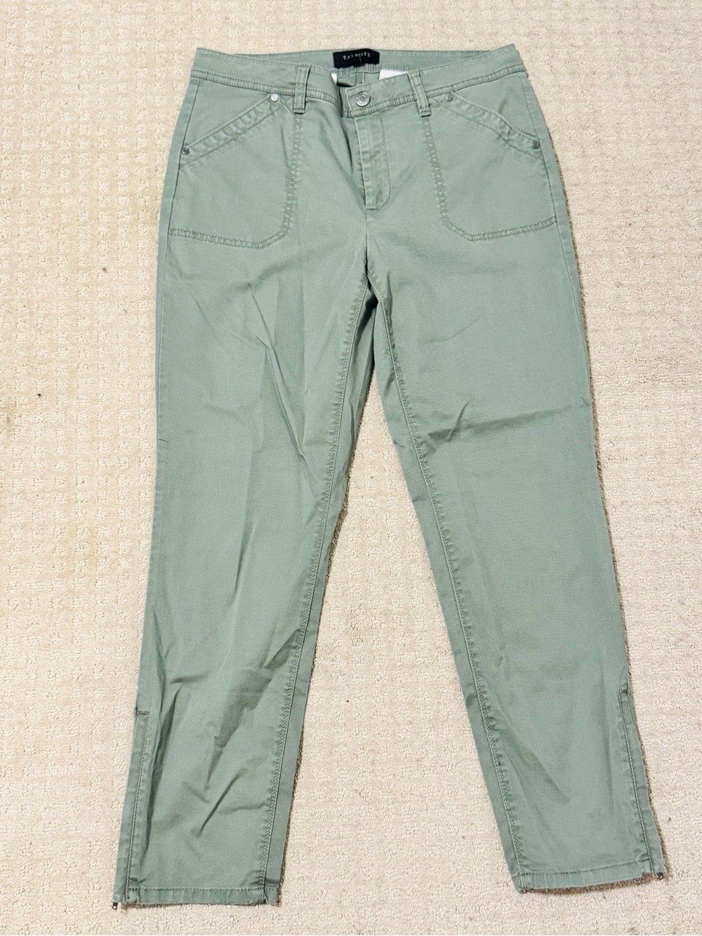 Talbots Sage-Green Twill Pants